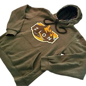 Zion National Park Olive Green Hoodie